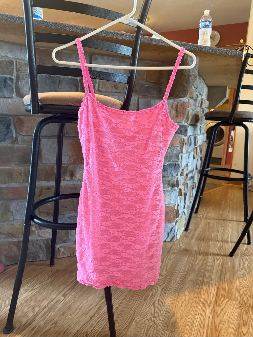 Pink Lace Mini Dress
